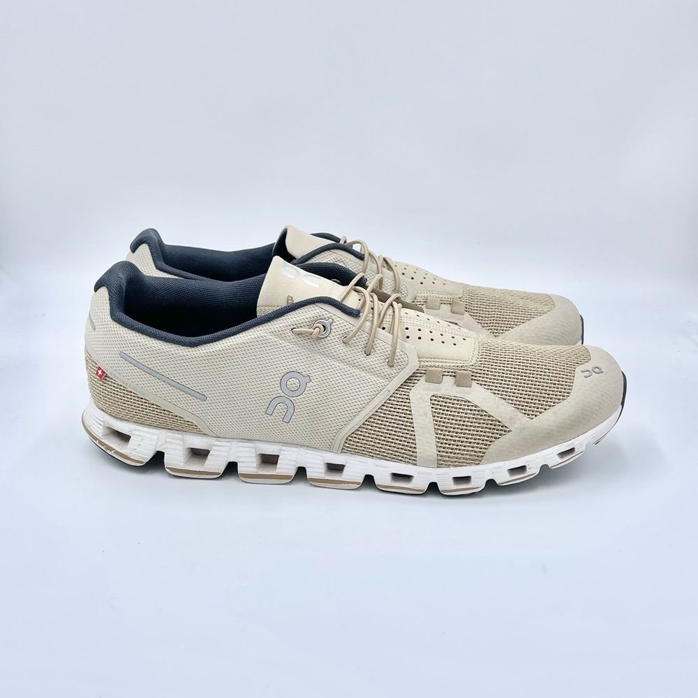 On Cloud 5 Sand/ Cream Lightweight Running Shoe Men’s size 12 - Picture 2 of 11